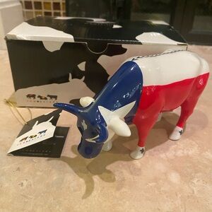 Cow Parade, Vintage 2002 Mooooing Flag of Texas #9209,